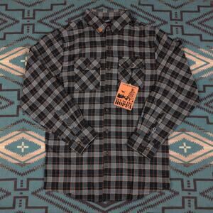 Hatch Limited Edition Get The HOPPA Black Plaid Flannel Shirt Men’s M outdoors